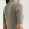 Pointelle Detail Knitted Women’s Shirt