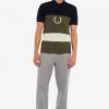Printed Colour Block Polo Shirts