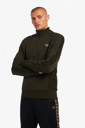 Reverse Texture Half Zip Sweatshirts