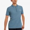 Rib Detail Neck Polo Shirts