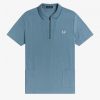Rib Detail Neck Polo Shirts