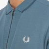 Rib Detail Neck Polo Shirts