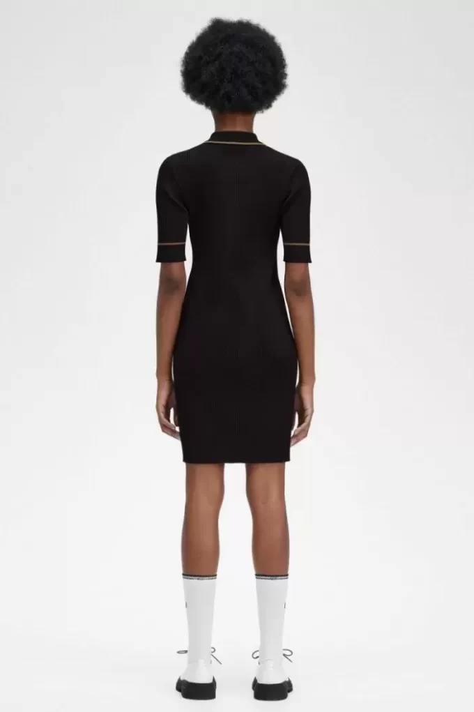 Ribbed Knitted Shirt Women’s Dress