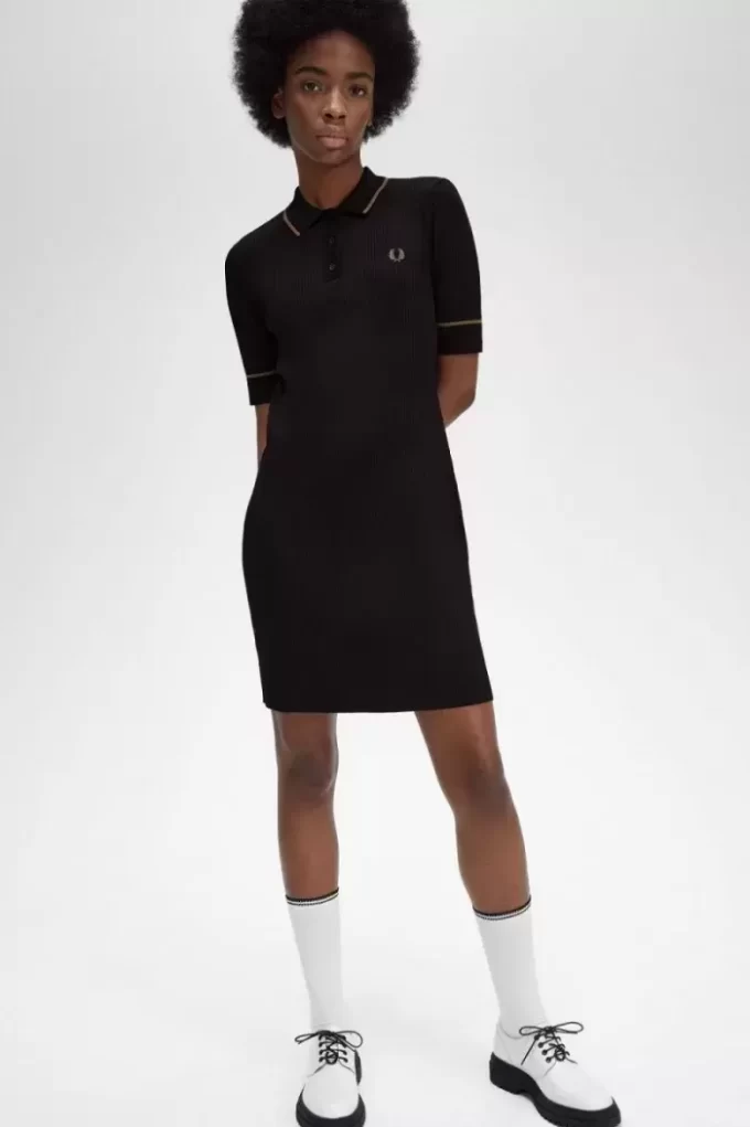 Ribbed Knitted Shirt Women’s Dress