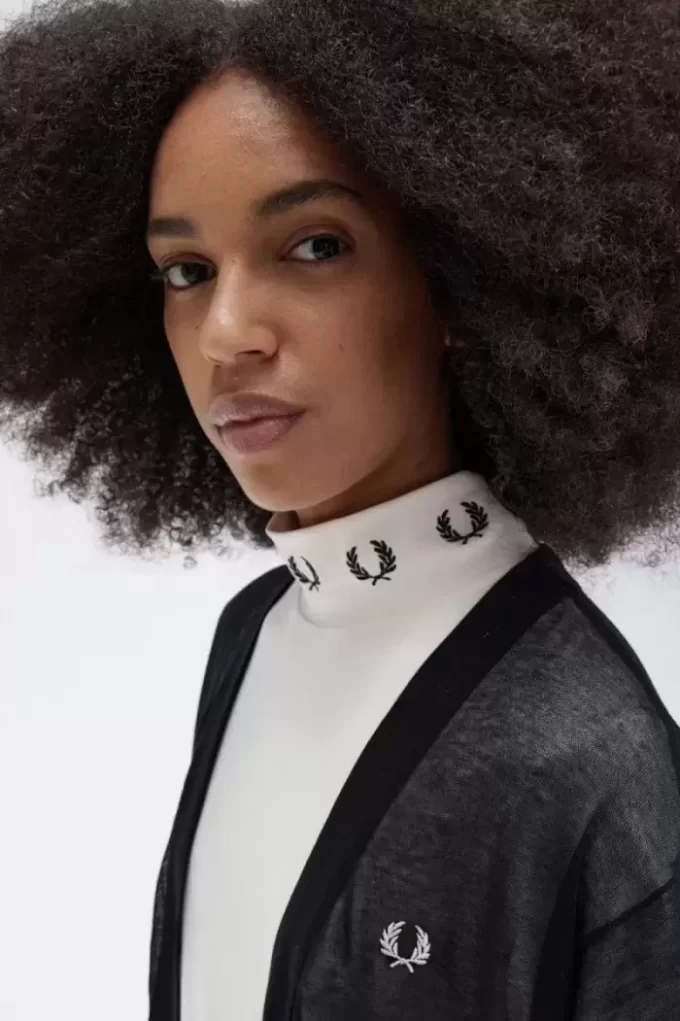 Sheer V-Neck Women’s Cardigan