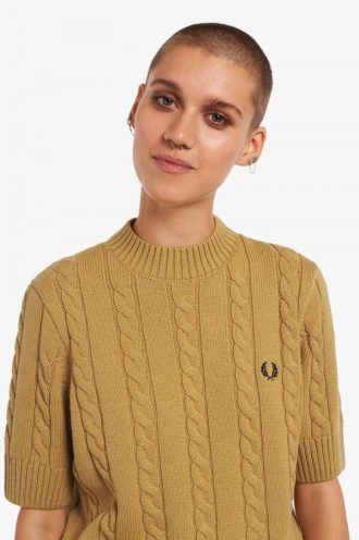 Short Sleeve Cable Knit Jumper Knitwear