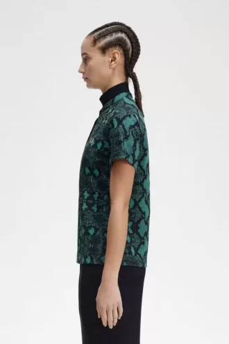 Snake Print Women’s Polo Shirt