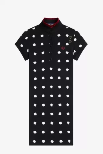 Spot Print Piqué Women’s Dress