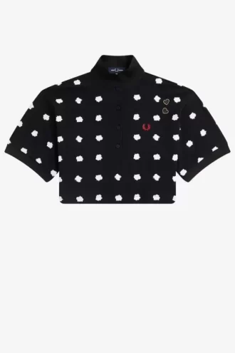 Spot Print Piqué Women’s Polo Shirt
