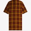 Stepped Hem Tartan Shirt Dress