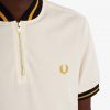 Striped Bomber Neck Polo Shirts Striped Bomber Neck Polo Shirts