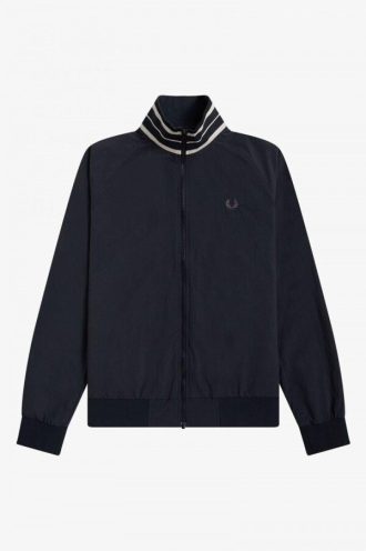 Striped Collar Track Jackets