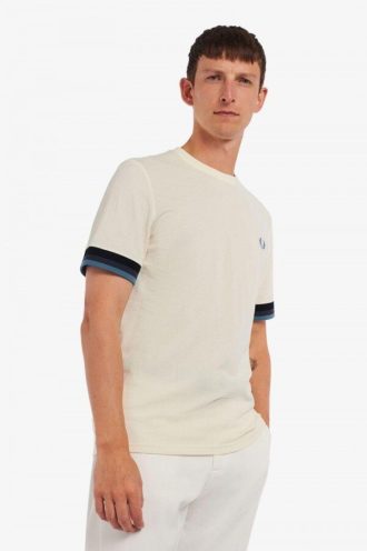 Striped Cuff Piqué T Shirts
