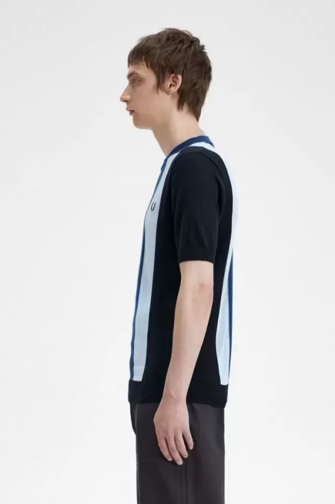 Striped Fine Knit Men’s T-Shirt Striped Fine Knit Men’s T-Shirt