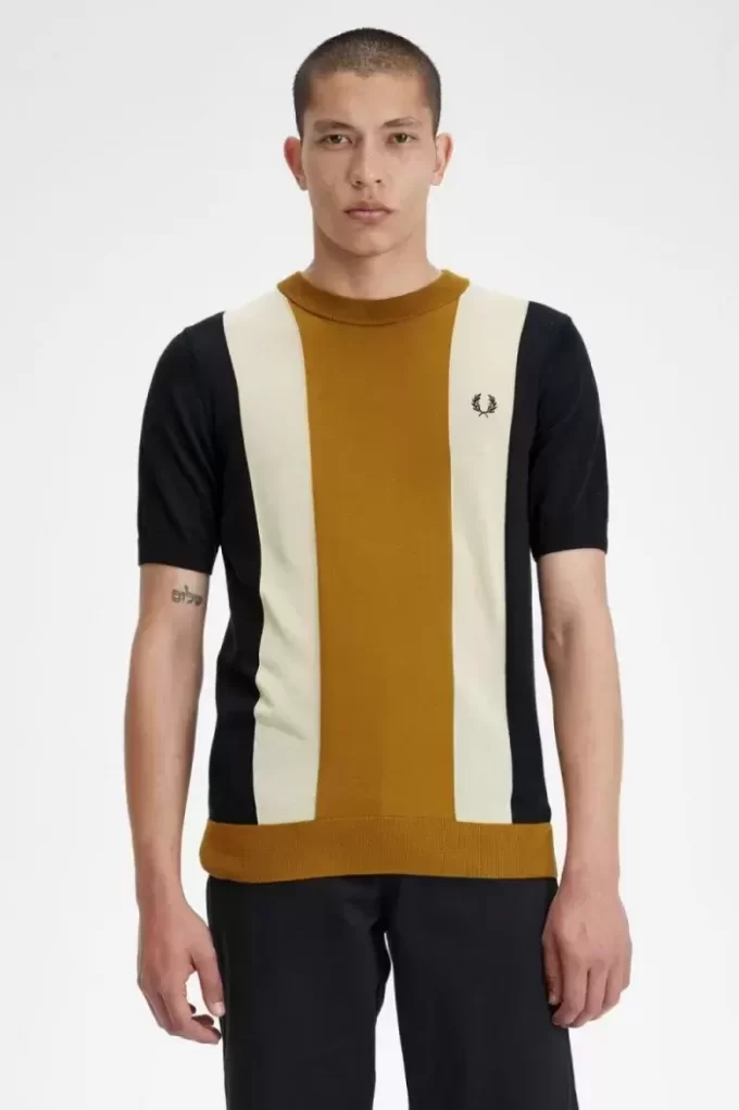 Striped Fine Knit Men’s T-Shirt