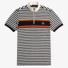 Striped Funnel Neck Men’s Shirt