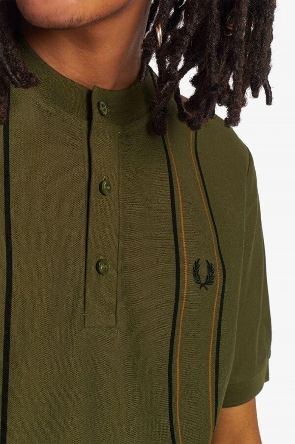 Striped Henley Polo Shirts Striped Henley Polo Shirts