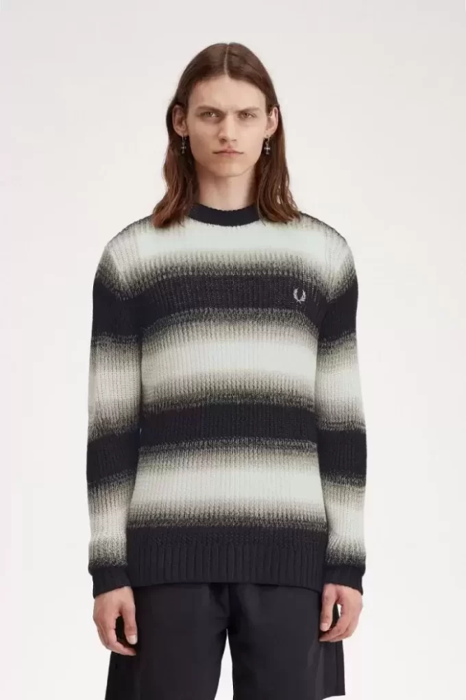Striped Open Knit Men’s Jumper Striped Open Knit Men’s Jumper