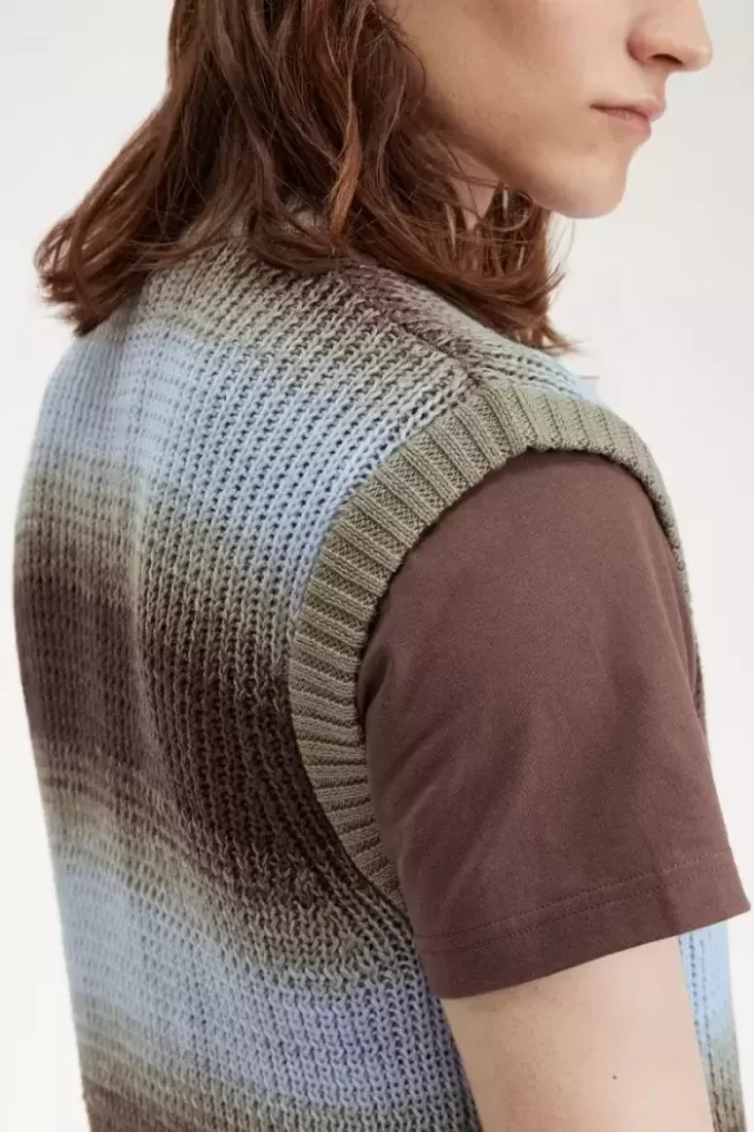 Striped Open Knit Men’s Tanks