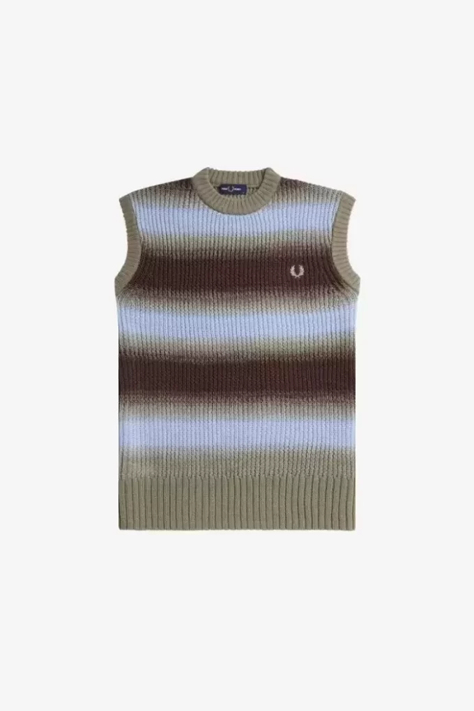 Striped Open Knit Men’s Tanks