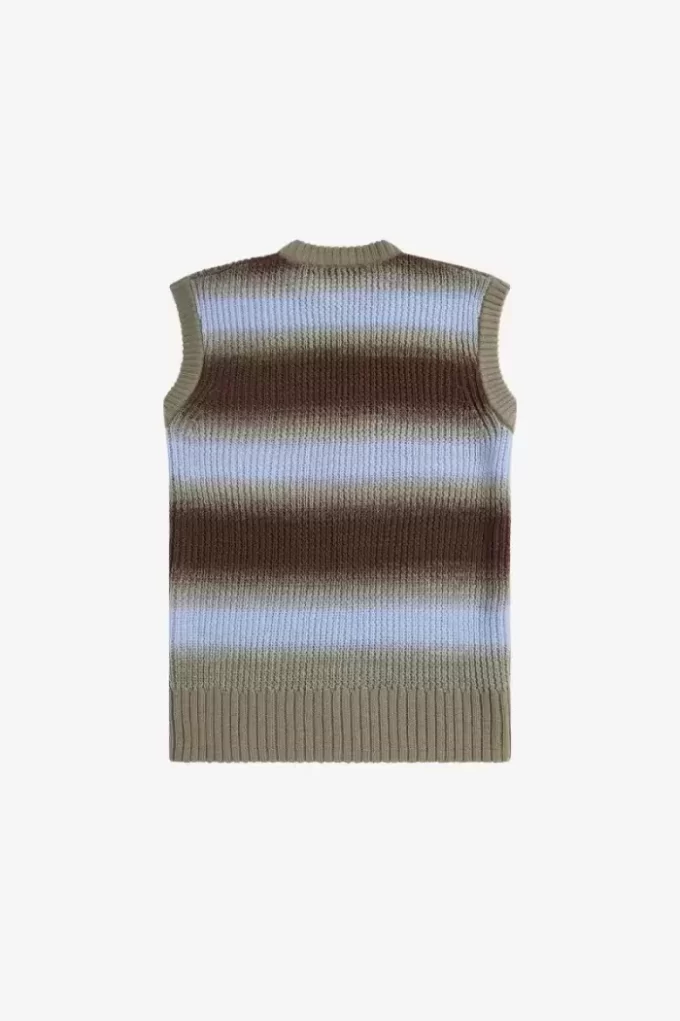 Striped Open Knit Men’s Tanks