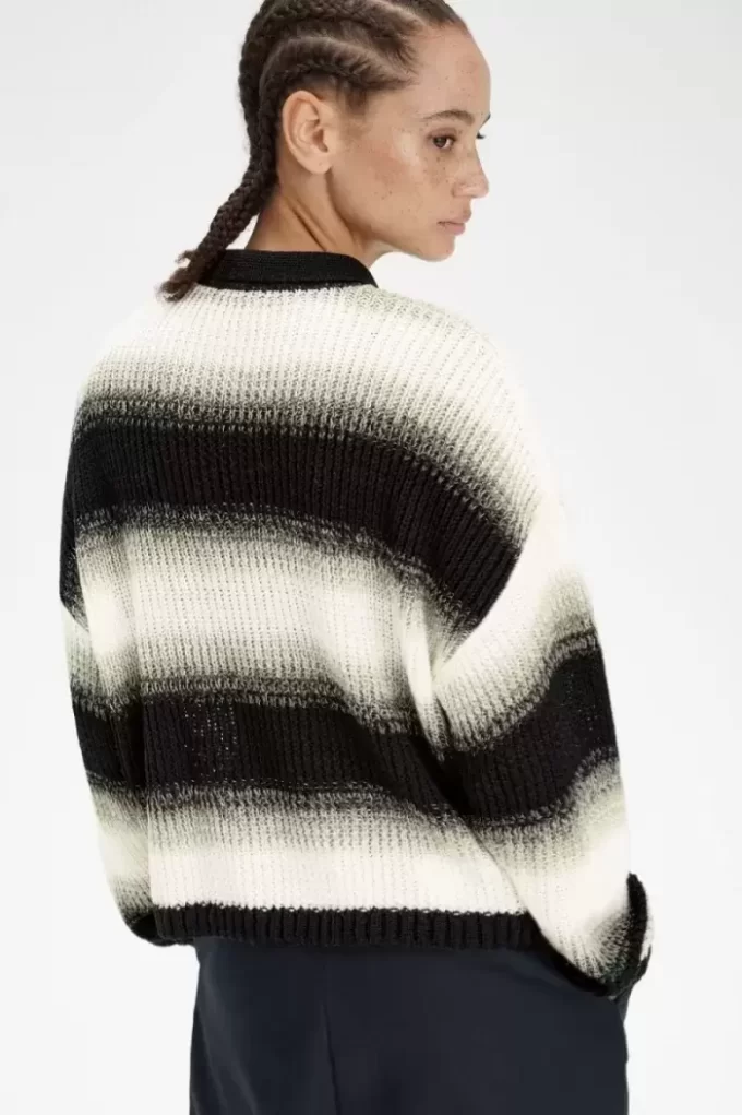 Striped Open-Knit Women’s Shirt