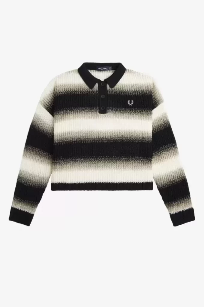 Striped Open-Knit Women’s Shirt