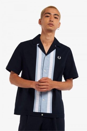 Striped Panel Bowling Shirts
