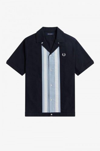 Striped Panel Bowling Shirts