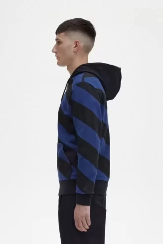 Striped Zip-Through Hooded Men’s Sweatshirts