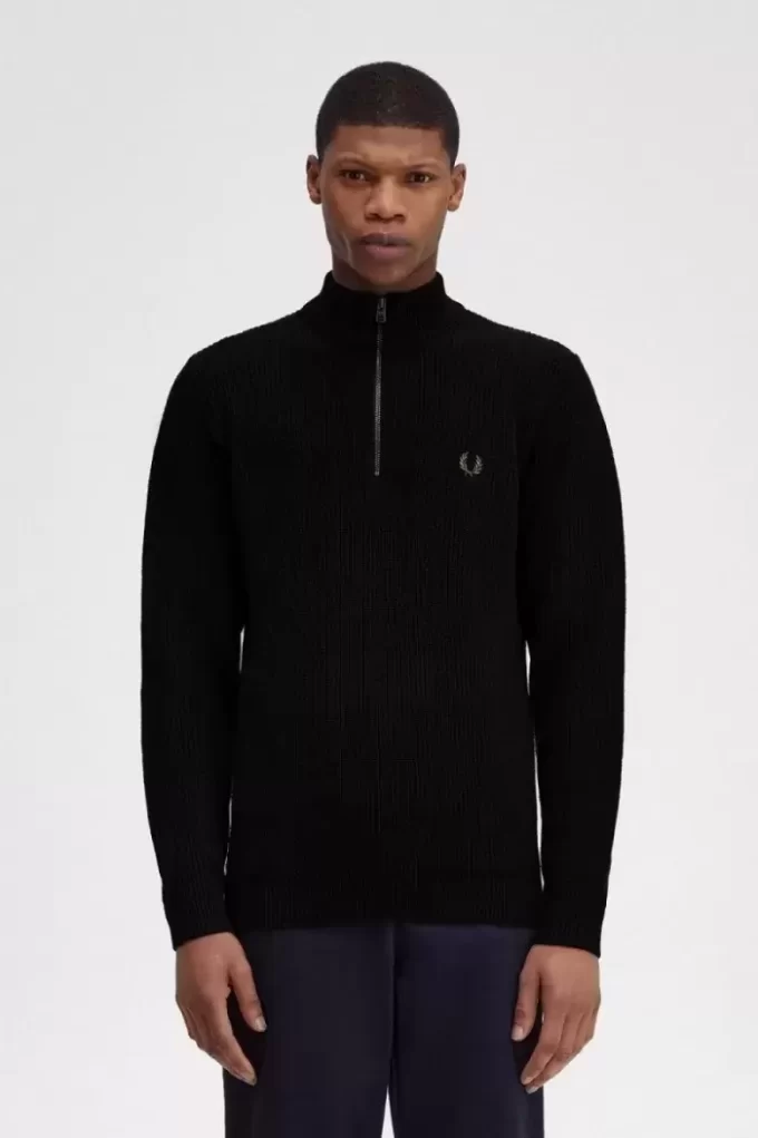 Textured Half Zip Men’s Jumper Textured Half Zip Men’s Jumper