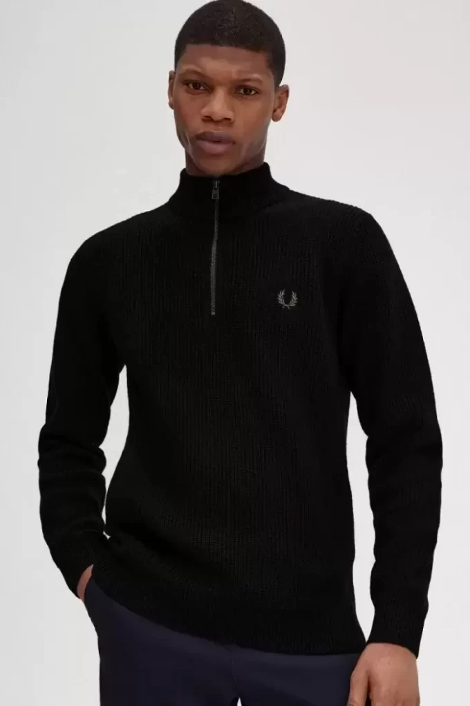 Textured Half Zip Men’s Jumper Textured Half Zip Men’s Jumper