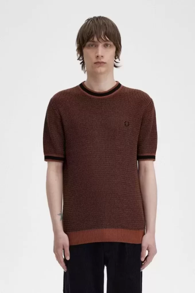 Textured Knitted Men’s T-Shirt