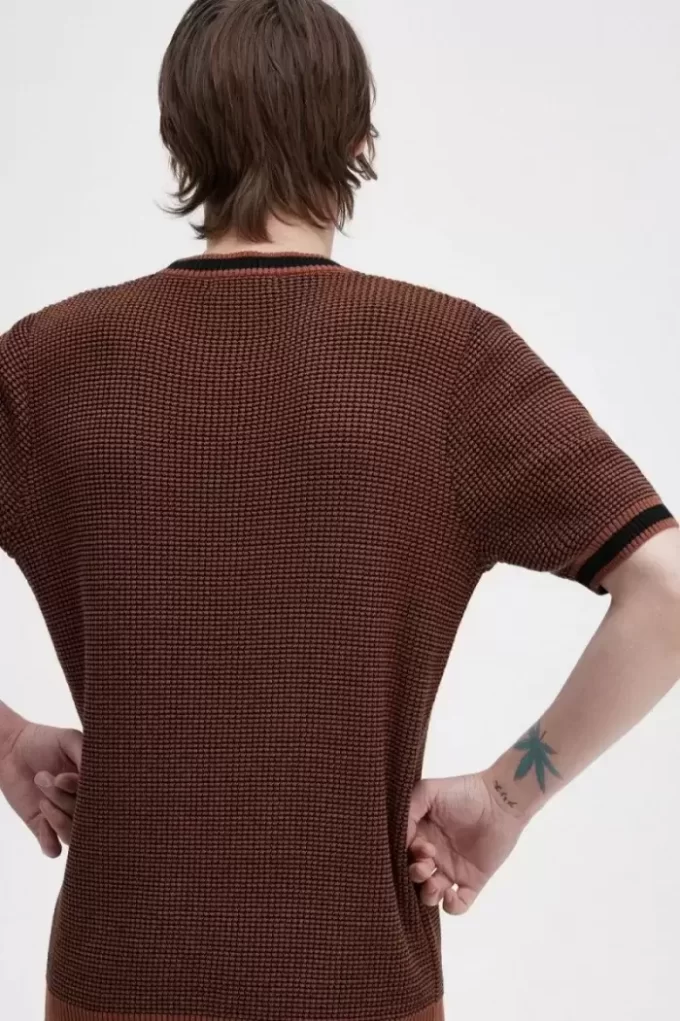 Textured Knitted Men’s T-Shirt