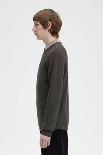 Textured Lambswool Men’s Jumper