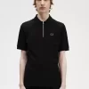 Textured Zip Neck Men’s Polo Shirt