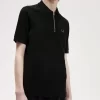 Textured Zip Neck Men’s Polo Shirt