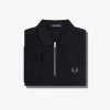 Textured Zip Neck Men’s Polo Shirt