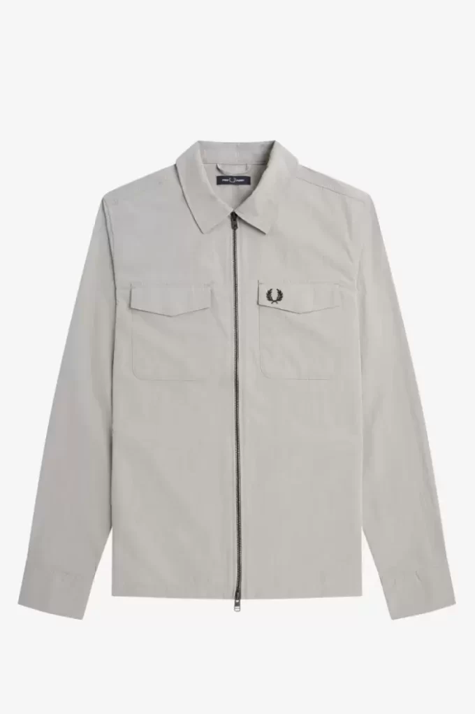 Textured Zip-Through Men’s Shirt