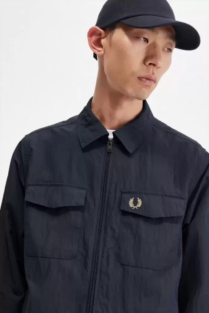 Textured Zip-Through Men’s Shirt