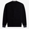 Tipped Piqué Textured Cardigan Sweatshirts