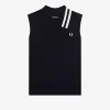 Tipped V-Neck Knitted Men’s Tanks