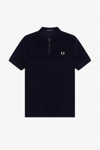 Towelling Panel Polo Shirts