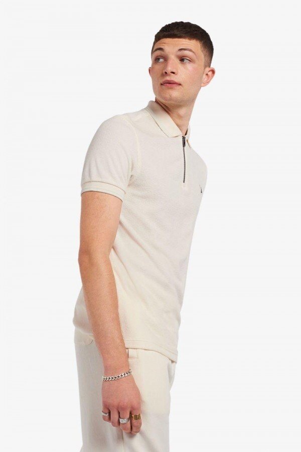 Towelling Zip Neck Polo Shirts Towelling Zip Neck Polo Shirts