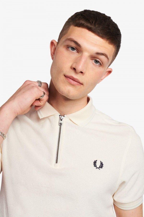 Towelling Zip Neck Polo Shirts Towelling Zip Neck Polo Shirts