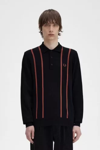 Vertical Stripe Knitted Men’s Shirt