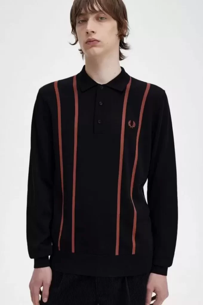Vertical Stripe Knitted Men’s Shirt