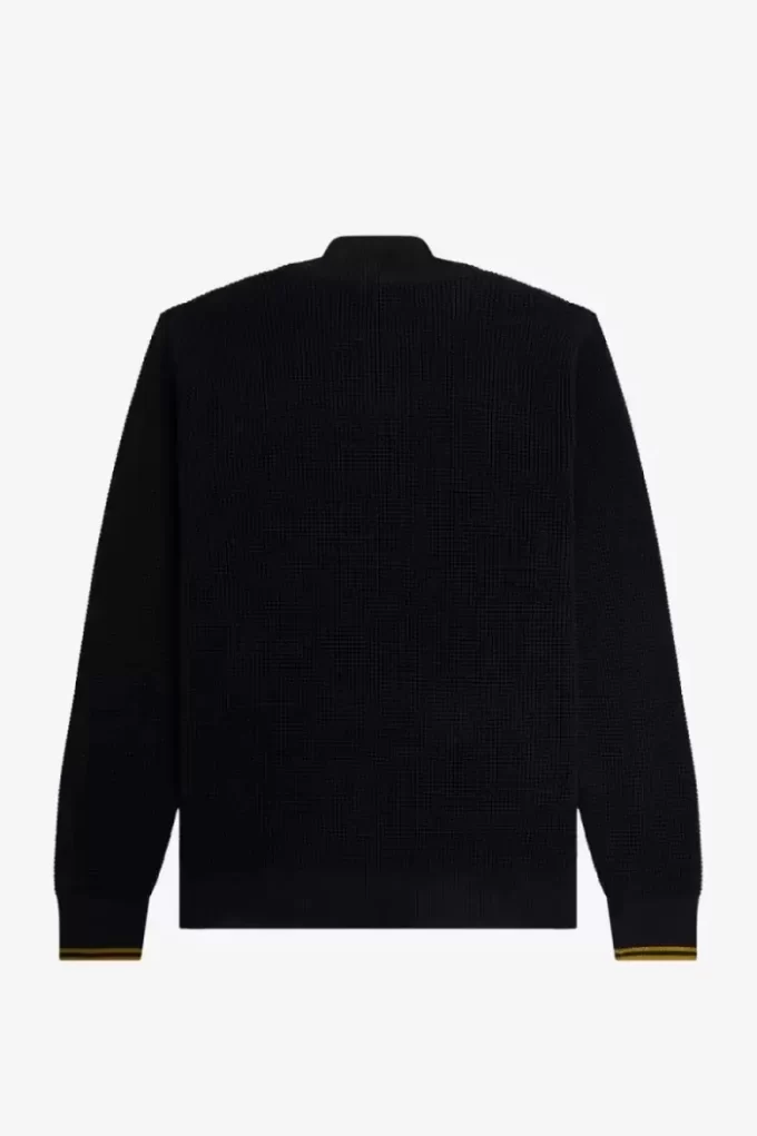 Waffle Stitch Half Zip Men’s Jumper
