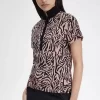 Zebra Print Women’s Polo Shirt