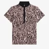 Zebra Print Women’s Polo Shirt
